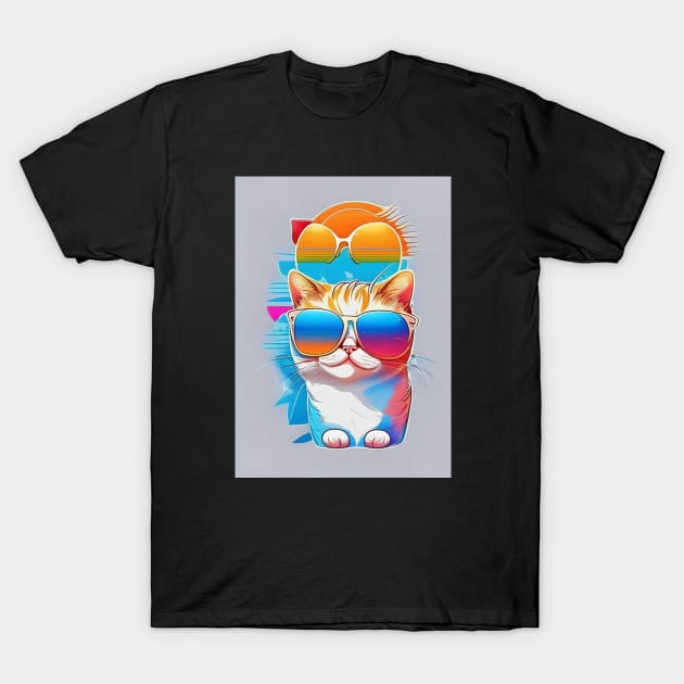 cool summer cat T-Shirt by Creativoo